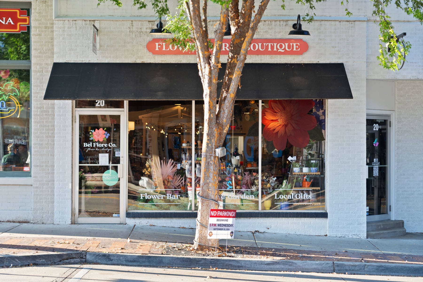 Walkable Central Texas storefront and local community character