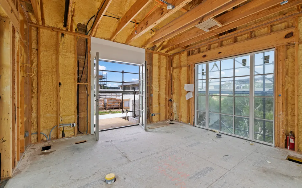 New construction interior framing in a developing master-planned community