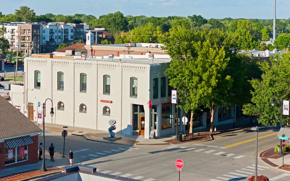 Downtown Georgetown street corner and local commercial district