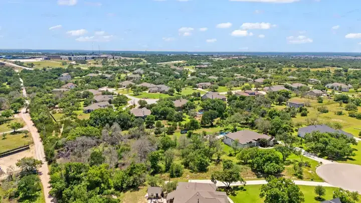 Aerial view of Georgetown neighborhoods and surrounding growth corridors
