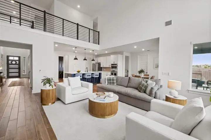 Bright Central Texas interior with clean architectural lines