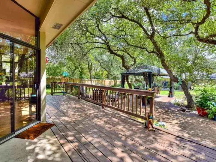 Shaded outdoor deck at 4401 W Cordoba Circle in Georgetown