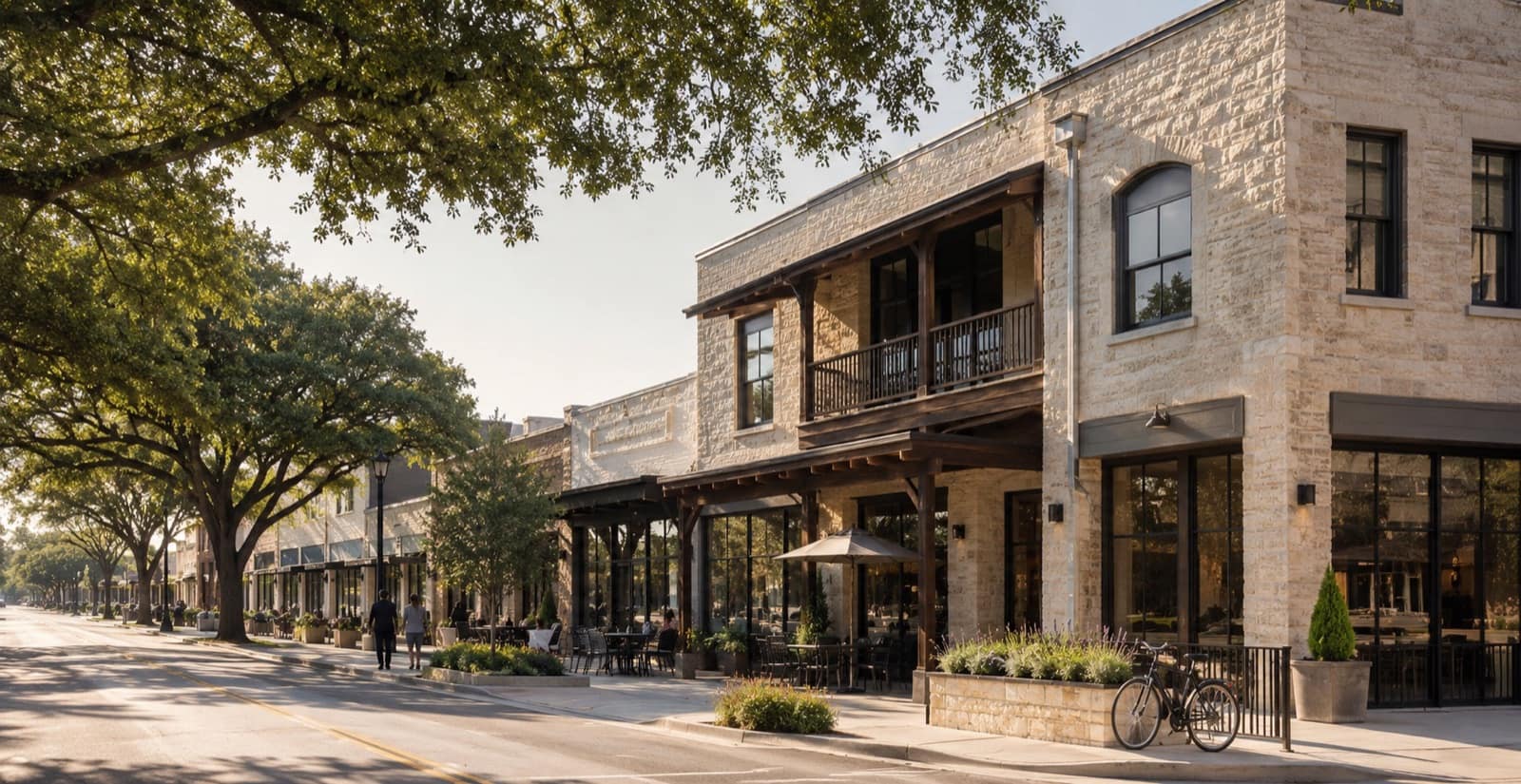 Historic Georgetown streetscape representing local property values and tax districts