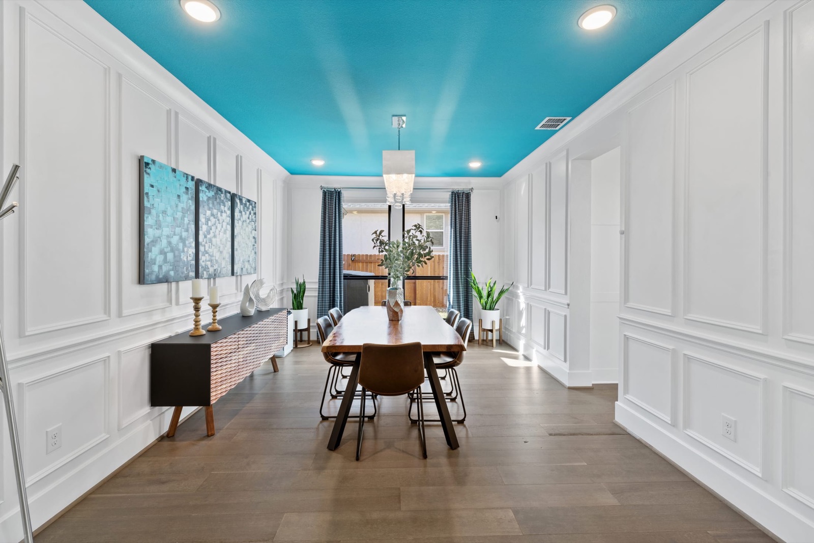 Refined Central Texas interior entry with polished architectural detail